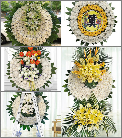 山东青岛平度市同和街道李家埠子村花圈速递